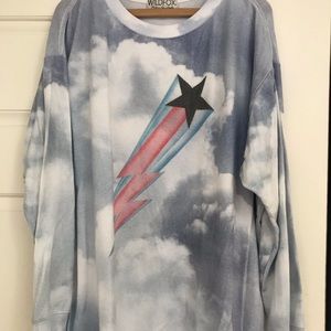 Wildfox roadtrip sweater dress shooting star cloud